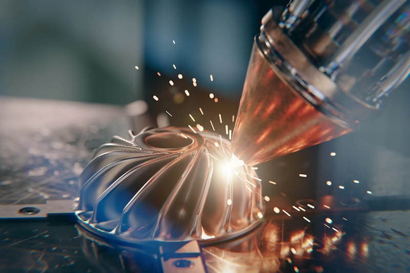 DMLS metal 3D printing process